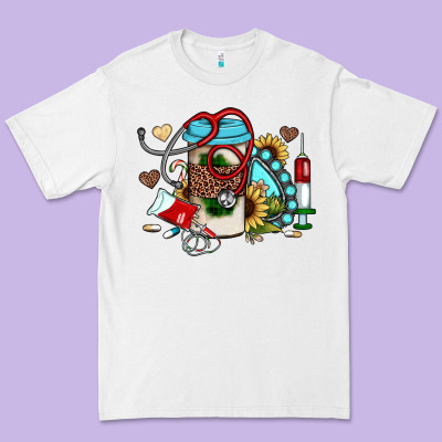 Christmas Sunflower Gemstone Nurse Premium Tee Designed By Jahusdesignshop