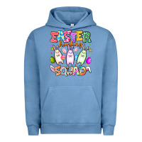 Pigment Pebble Blue Easter Hunting Squad Urban Hoodie - CowhideDigitalArt