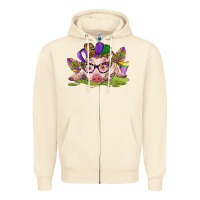 Sandshell mardi gras pig Zipper Hoodie - CowGirlArtShop