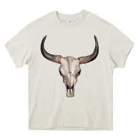 Cream bullskull Heavy Core Tee - Artiststas