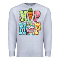 Heather Grey Easter hip hop gnome Premium Sweatshirt - OliviaCreatesArt