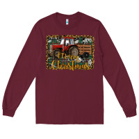 Burgundy Merry Christmas Tractor Long Sleeve Tee - RanaPortraitStore