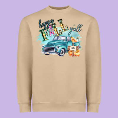 Happy Fall Yall Pumpkin Truck Shirt Heavyweight Sweatshirt Designed By Bettercallsaul