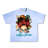 Grape Ice coffee please messy bun with coffee bean bbs Urban Heavy Tee - BundleAndBundleShop