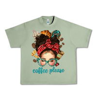 Oil Green coffee please messy bun with coffee bean bbs Urban Heavy Tee - BundleAndBundleShop