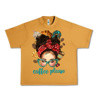 Peanut Butter coffee please messy bun with coffee bean bbs Urban Heavy Tee - BundleAndBundleShop