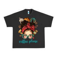 Pigment Black coffee please messy bun with coffee bean bbs Urban Heavy Tee - BundleAndBundleShop
