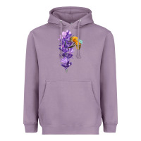 Lavender honey bee with lavender fa element Heavyweight Hoodie - FaDigitalArtStudio