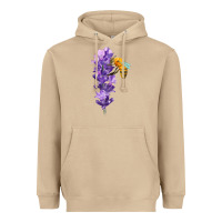 Mushroom honey bee with lavender fa element Heavyweight Hoodie - FaDigitalArtStudio