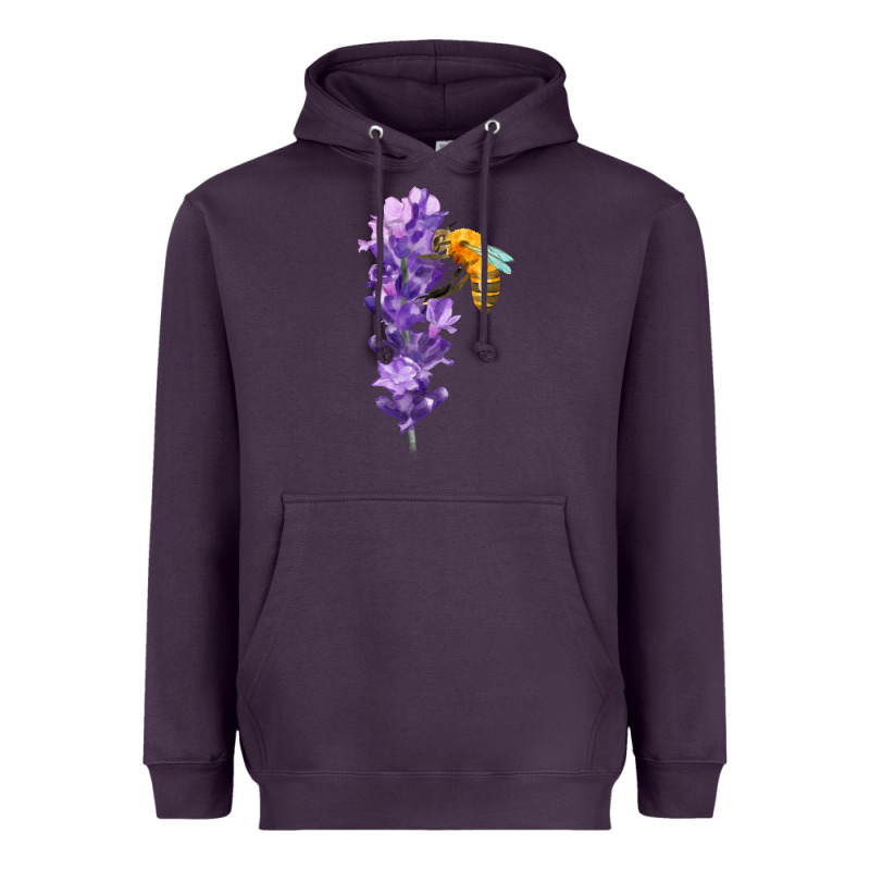 Honey Bee With Lavender Fa Element Heavyweight Hoodie by FaDigitalArtStudio | Teevron