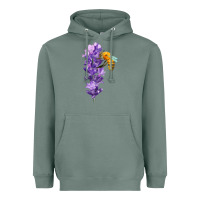 Sage honey bee with lavender fa element Heavyweight Hoodie - FaDigitalArtStudio