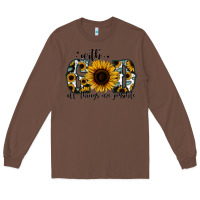 Chestnut with god all things are possible sunflower Long Sleeve Tee - Jasminsmagicworld