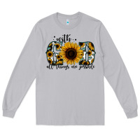 Moon Dust with god all things are possible sunflower Long Sleeve Tee - Jasminsmagicworld