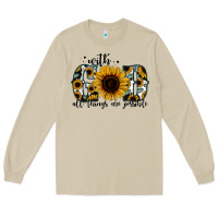 With God All Things Are Possible Sunflower Long Sleeve Tee | Teevron