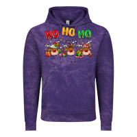 Cloud Purple ho ho ho reindeer Vintage Hoodie - MaliasSmallBusiness