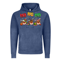 Vintage Denim ho ho ho reindeer Vintage Hoodie - MaliasSmallBusiness