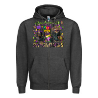 Charcoal Heather parading with my gnomies Zipper Hoodie - CowGirlArtShop