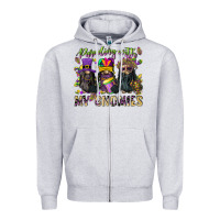 Heather Grey parading with my gnomies Zipper Hoodie - CowGirlArtShop