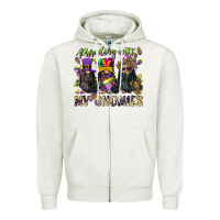 Oatmeal Heather parading with my gnomies Zipper Hoodie - CowGirlArtShop