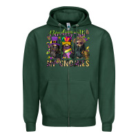 Sports Green parading with my gnomies Zipper Hoodie - CowGirlArtShop