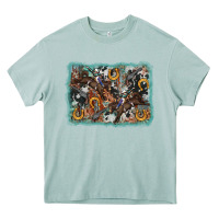 Arona bucking bronco rodeo revolver western background Heavy Core Tee - AdoDesignShop