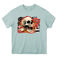 Arona firefighter skull Heavy Core Tee - AdoDesignShop
