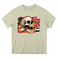 Mossy firefighter skull Heavy Core Tee - AdoDesignShop