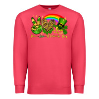 Cardinal Peace love St. Patrick's Day Premium Sweatshirt - OliviaCreatesArt
