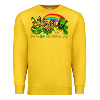Lemon Peace love St. Patrick's Day Premium Sweatshirt - OliviaCreatesArt