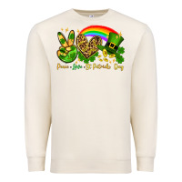 Sandshell Peace love St. Patrick's Day Premium Sweatshirt - OliviaCreatesArt