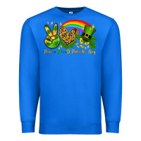 True Royal Peace love St. Patrick's Day Premium Sweatshirt - OliviaCreatesArt