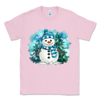 Bubblegum Pink winter snowman Classic Tee - MaliasSmallBusiness