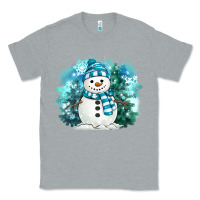 Heather Grey winter snowman Classic Tee - MaliasSmallBusiness