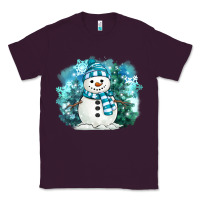 Plum winter snowman Classic Tee - MaliasSmallBusiness