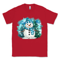 Red winter snowman Classic Tee - MaliasSmallBusiness