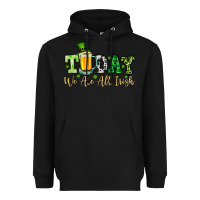 Black Today we are all Irish Heavyweight Hoodie - OliviaCreatesArt