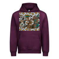 Mauve Wine Easter Urban Hoodie - CowhideDigitalArt