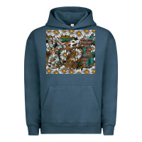 Pigment Midnight Navy Easter Urban Hoodie - CowhideDigitalArt