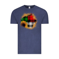 Vintage Denim sunflower christmas patch3 Vintage Tee - JahusDesignShop