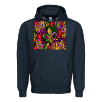 Navy mardi gras Zipper Hoodie - CowGirlArtShop