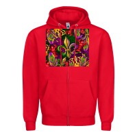 Red mardi gras Zipper Hoodie - CowGirlArtShop