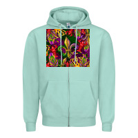 Seafoam mardi gras Zipper Hoodie - CowGirlArtShop