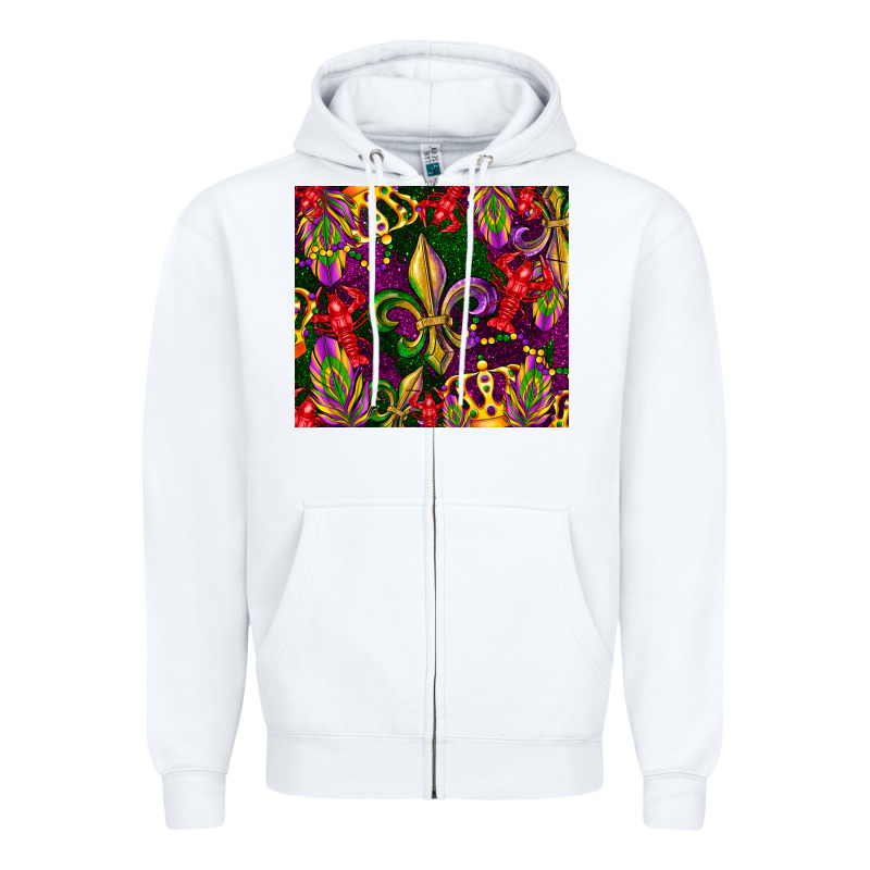 Mardi Gras Zipper Hoodie by CowGirlArtShop | Teevron