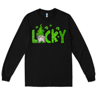 Black lucky gnome st patricks day Long Sleeve Tee - Jasminsmagicworld