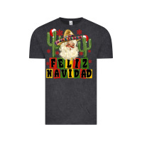 Vintage Black feliz navidad mexican santa Vintage Tee - MaliasSmallBusiness