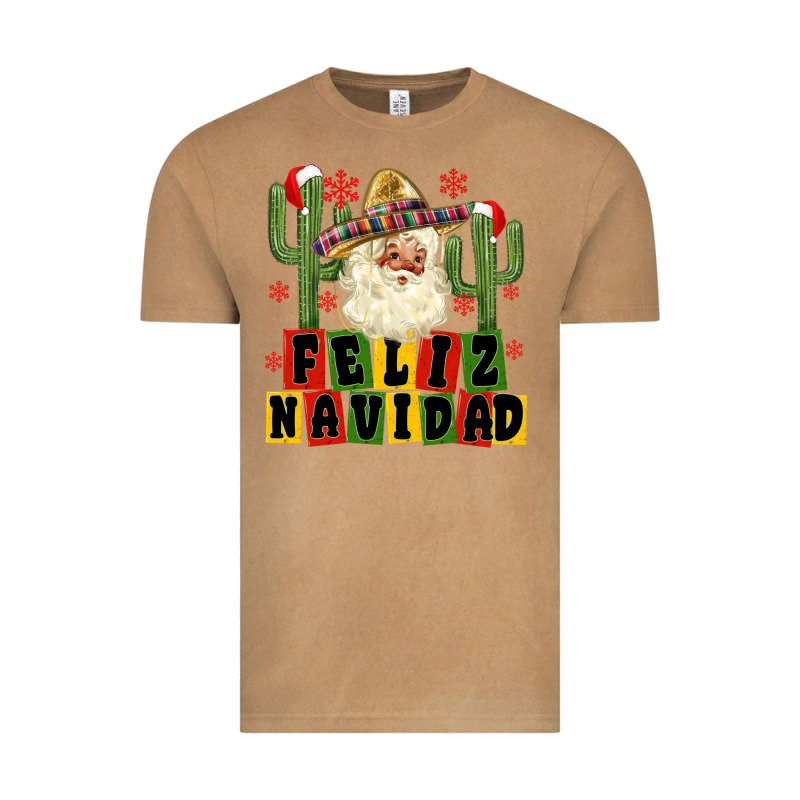 Feliz Navidad Mexican Santa Vintage Tee by MaliasSmallBusiness | Teevron