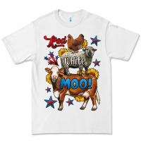 White red white moo farm animals 4th of july Premium Tee - LillyAllenDesigns