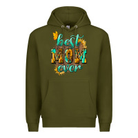 Army Green Best Mom ever mother's day Premium Hoodie - HowdyJamesFarm