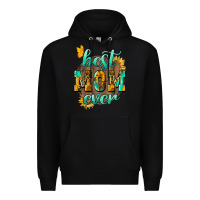 Black Best Mom ever mother's day Premium Hoodie - HowdyJamesFarm