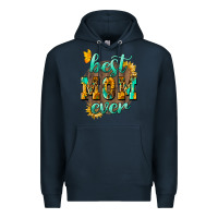 Navy Best Mom ever mother's day Premium Hoodie - HowdyJamesFarm